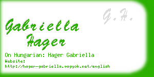 gabriella hager business card